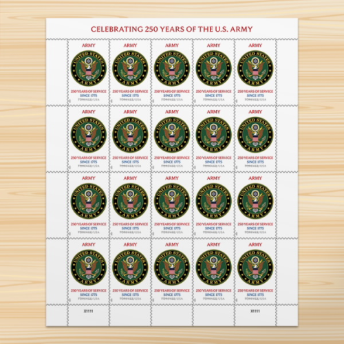 2025 U.s. Army 250th Stamps Forever First Class Postage Stamps